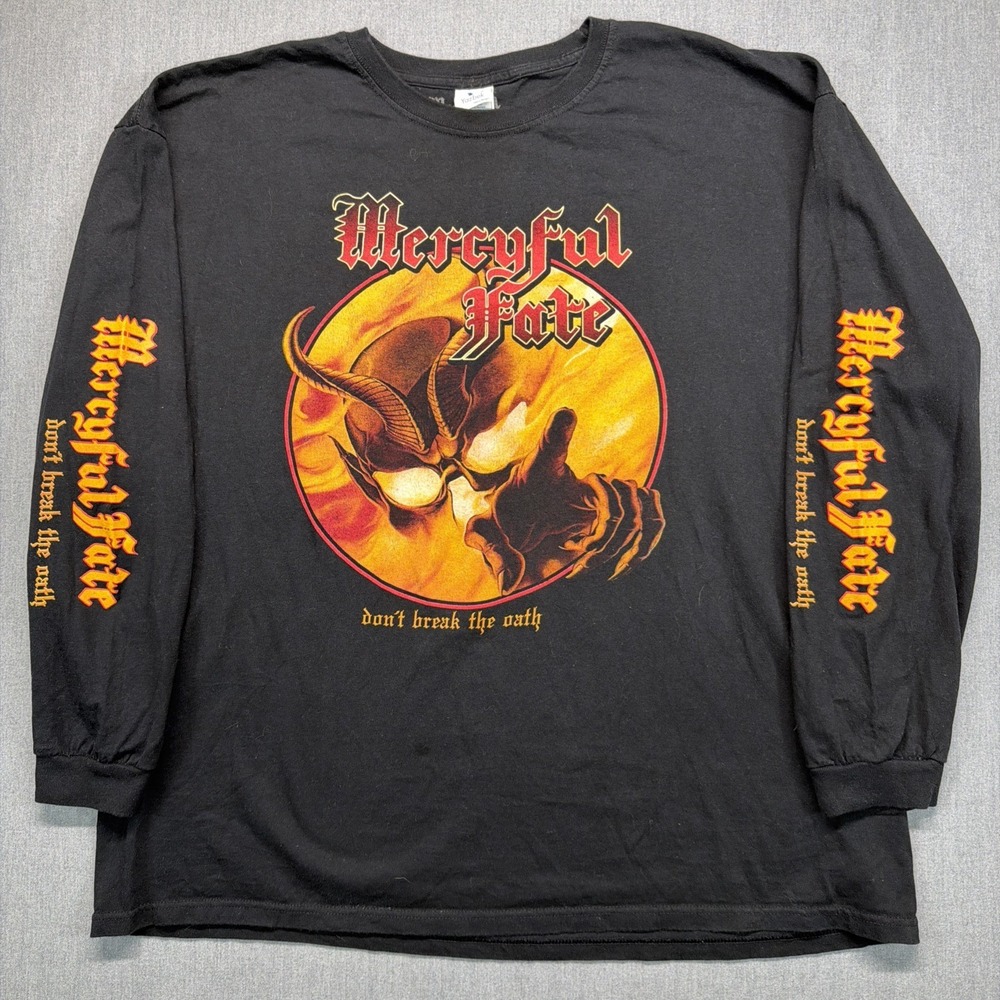 Vintage Mercyful Fate Graphic Death Metal Long Sleeve Tour Grunge Shirt Mens XXL